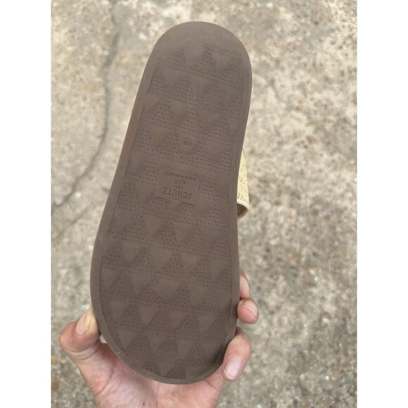 Schutz Coraline Woven Straw Sandal Buckled Straps Size 5 - Picture 4 of 7